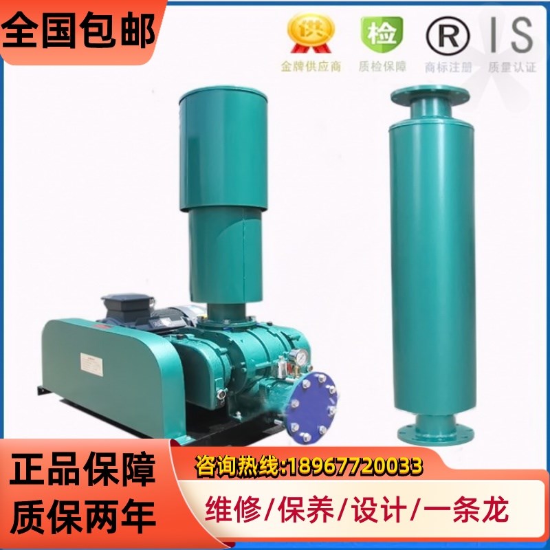 鱼虾蟹水产养殖三叶罗茨增氧风机罗氏沼虾南美白对虾纳米曝气