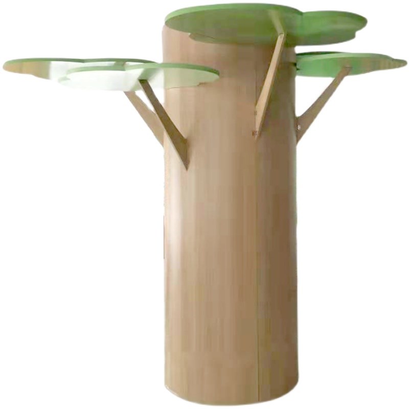 幼儿园环创大树造型落地摆件绘本馆图书馆大厅包柱子树形展示架