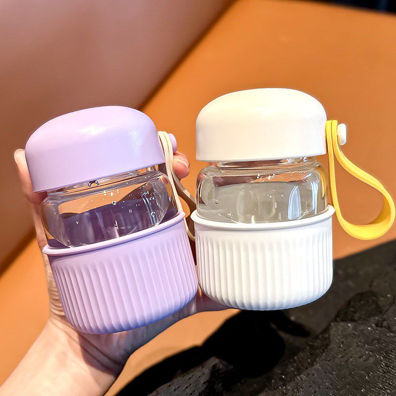 高硼硅玻璃牛奶杯女生可爱耐高温家用泡奶粉豆浆杯子防爆耐热水杯