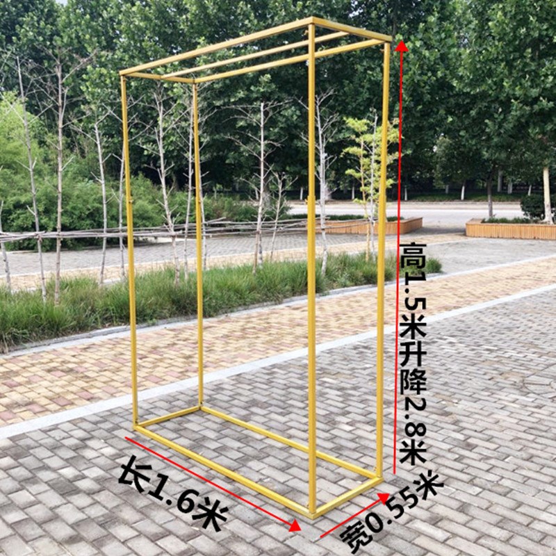 新款婚庆道具铁艺几何路引婚礼舞台屏风大型摆件创意婚礼装饰背景