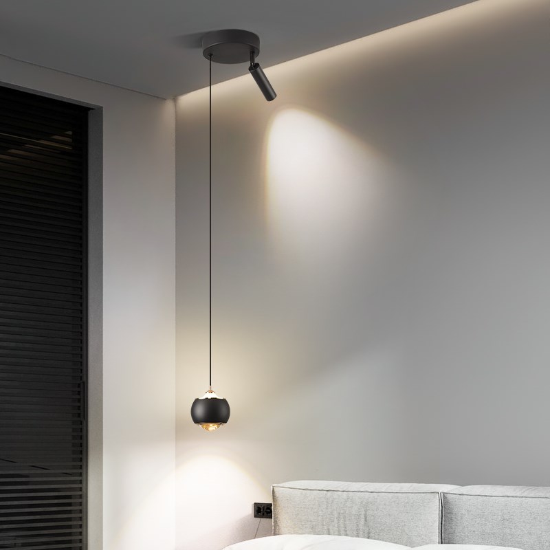 卧室床头小吊灯现代简约电视沙发背景墙装饰氛围灯极简无主灯射灯