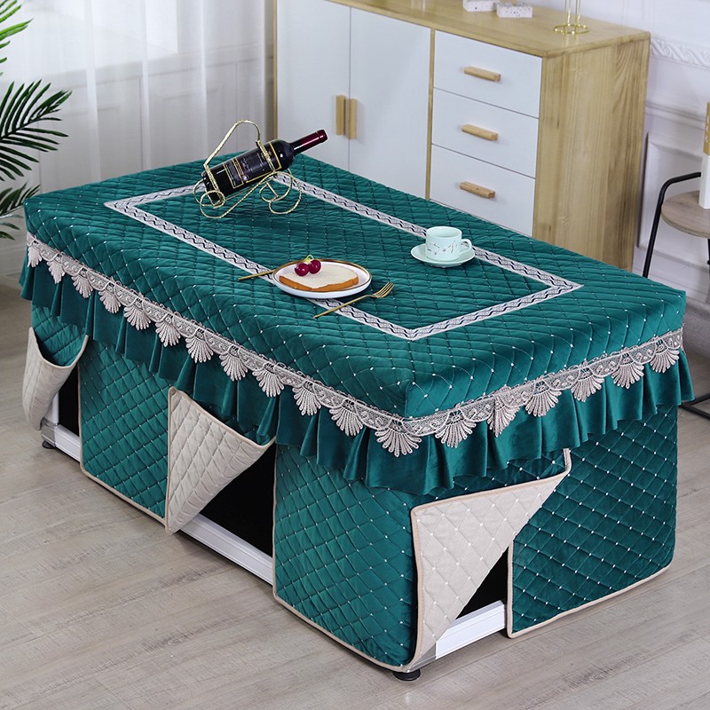 六片加厚电炉罩烤火罩新款长方形茶几取暖桌罩烤火桌子罩加绒