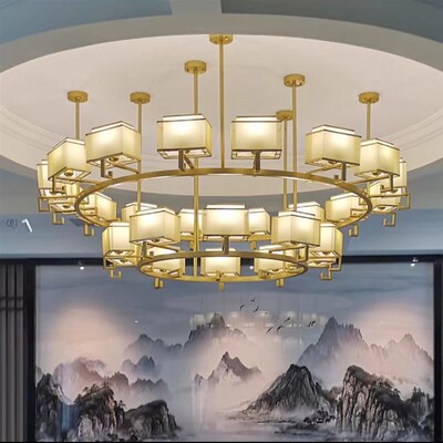 高档包厢包间大吊灯客厅大厅会所灯宴会厅吊灯售楼部沙盘大吊灯具