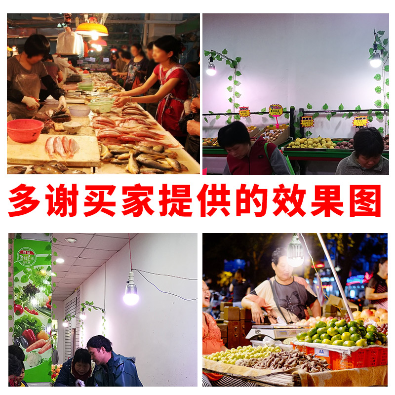 V调色水果灯可变色加红光猪肉生鲜灯3W8V0V车摊位灯