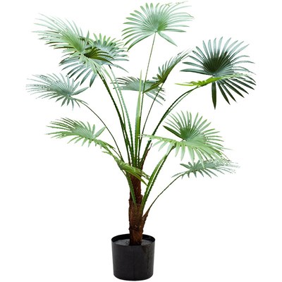 掬涵 大型仿真植物蒲葵扇葵棕榈叶绿植盆景装饰落地客厅盆栽摆件