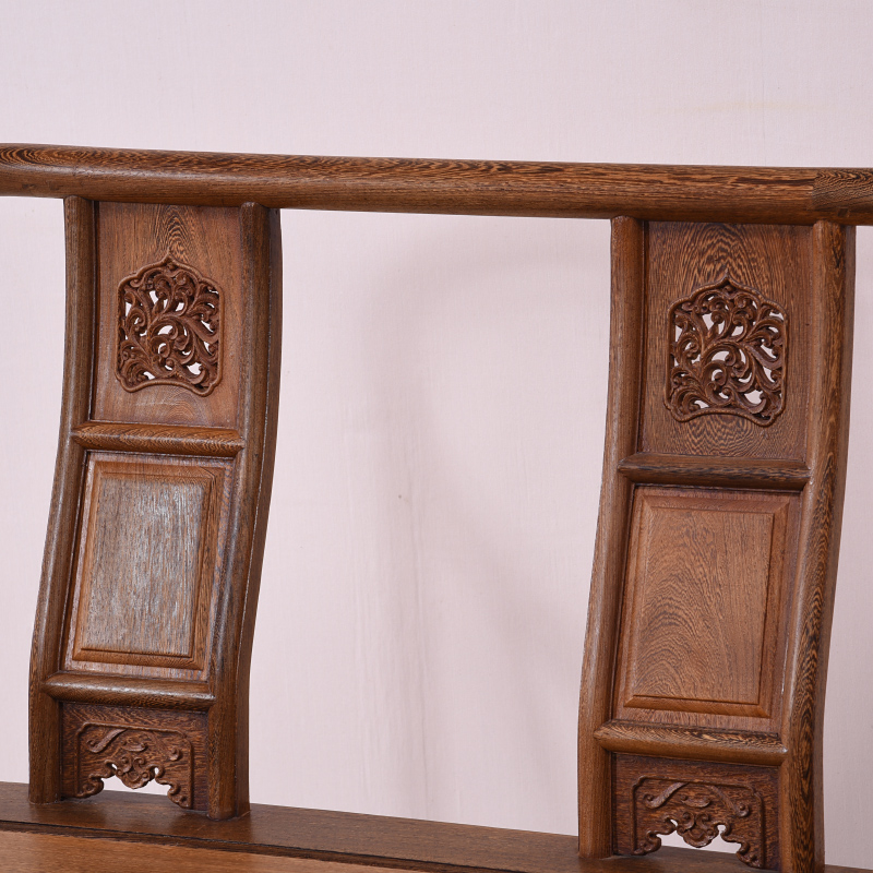 红木家具 鸡翅木沙发椅 2人古典仿古中式实木圈椅太师椅茶椅 椅子