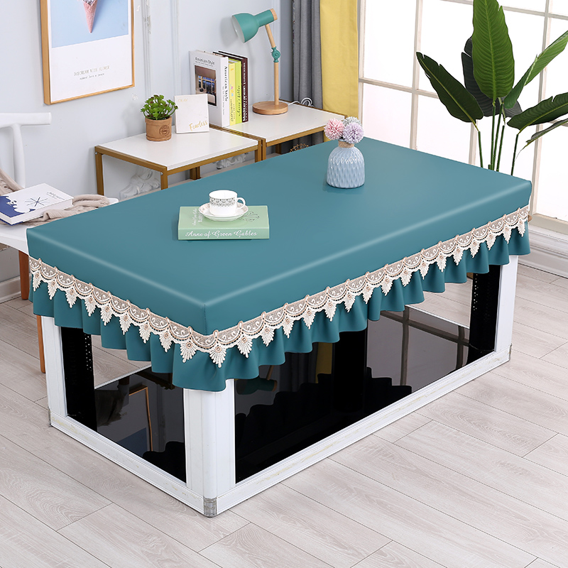 防水防油免洗皮罩电暖炉茶几桌罩长方形餐桌布烤火桌子软皮革皮