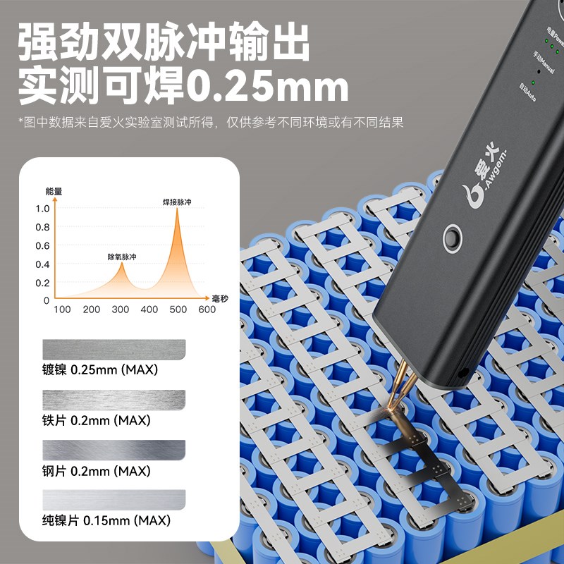 爱火便携式锂电池点焊机手持小型家用不锈钢diy18镍片碰