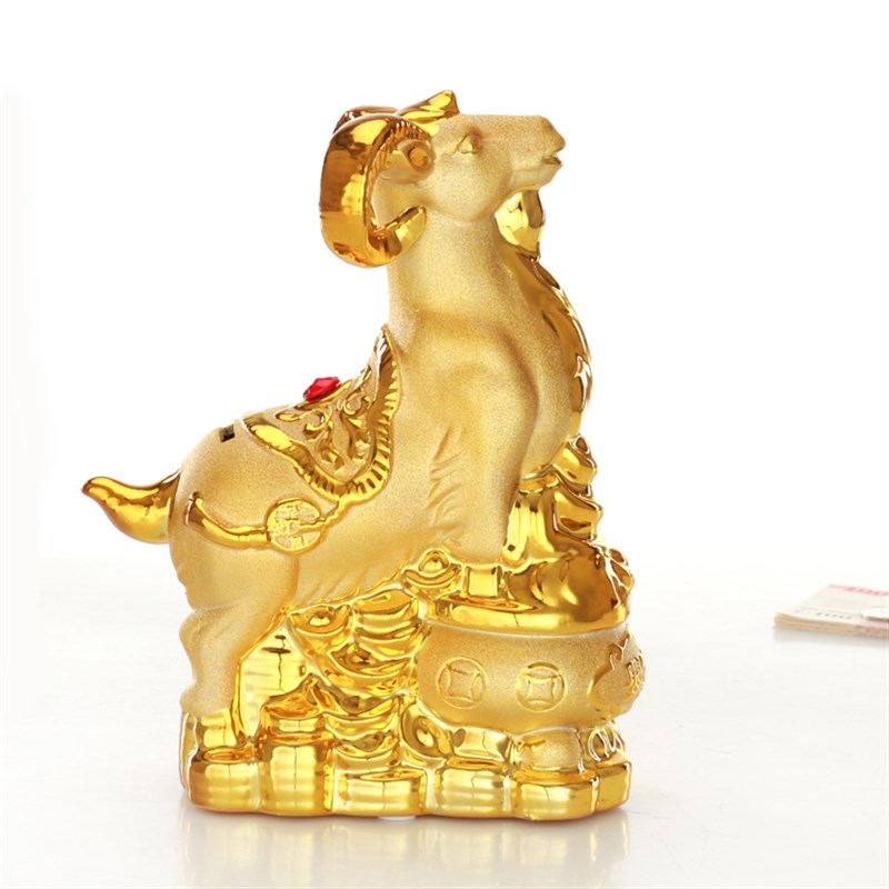 陶瓷羊存钱罐中号特大号可爱简约现代储钱罐结婚礼品羊年摆件