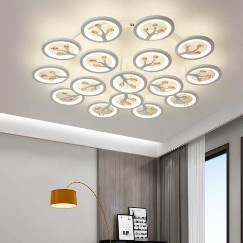 新款发控财树音卧室带客厅吸顶灯简HPF约现代超亮led智能语遥吸顶