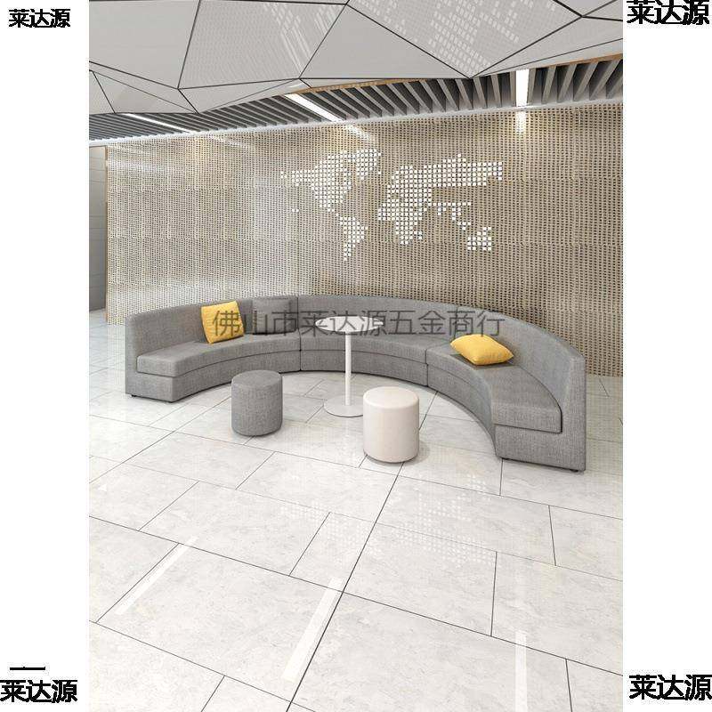 简约现代幼WQI儿园家长息等候区厅创组意异形靠背弧休形办公沙大