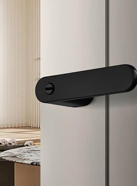 代黑色室内门磁吸静音卧现室门锁家门用通用型简K16生极态化妆室