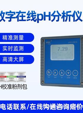 博取仪器字智能数在工业PH计水质线监测在pPHSHG-线2881S控制器