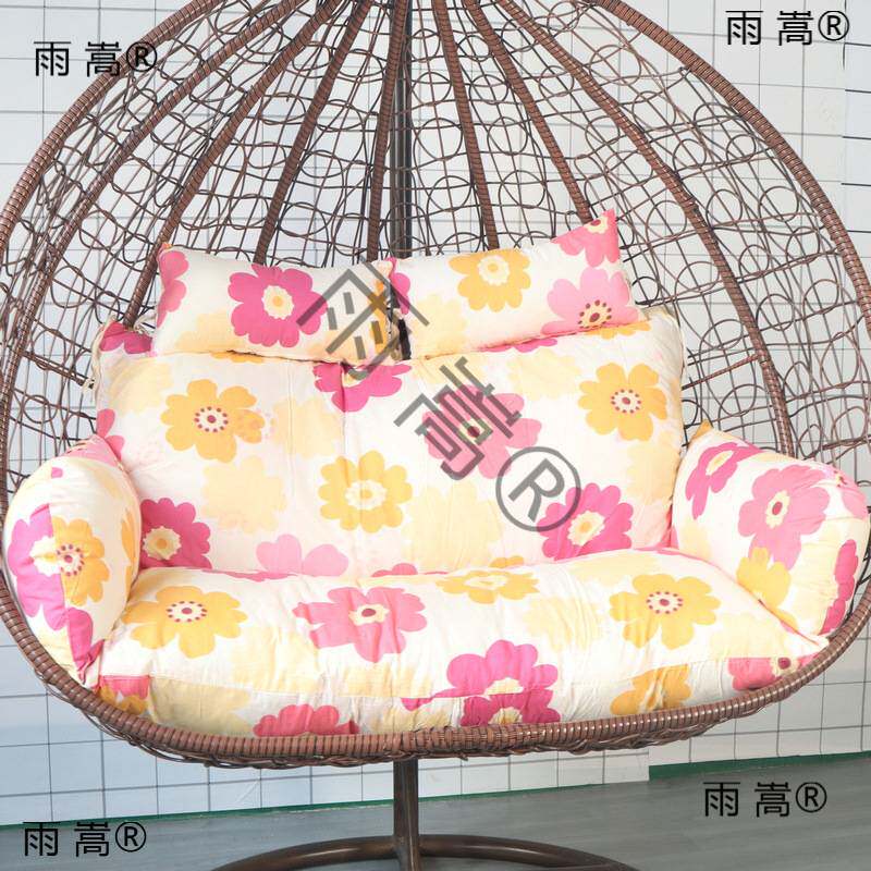 沙发式新款靠垫吊蓝鸟巢坐垫双人摇篮藤椅吊床千秋吊椅加厚坐垫