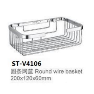 长固方形304收不钢浴室网篮卫生置物架锈ST-V4106间厨房单层纳网