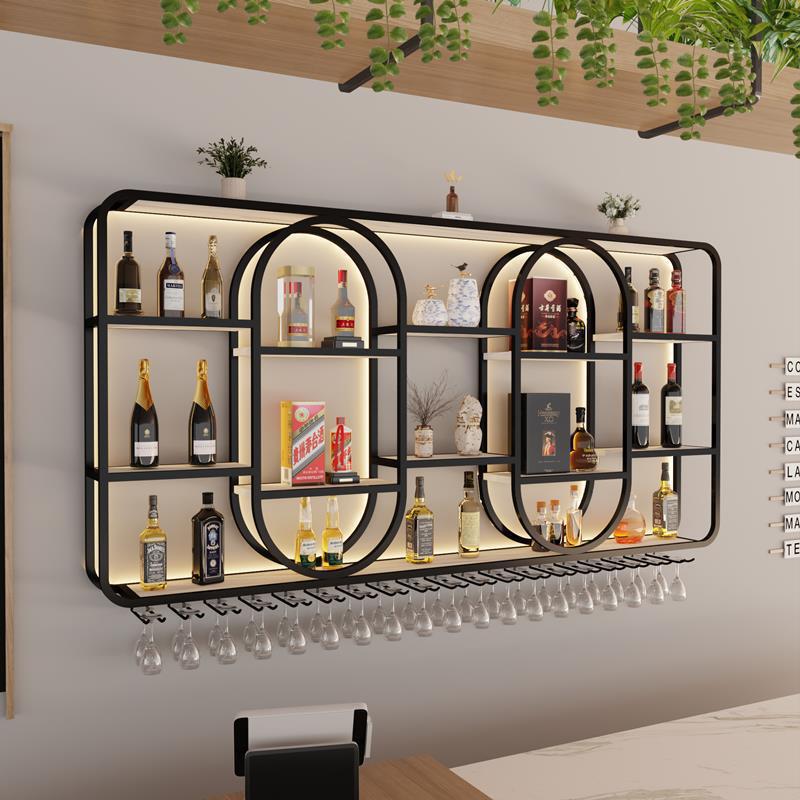 工业风铁艺壁挂红酒架餐厅酒吧