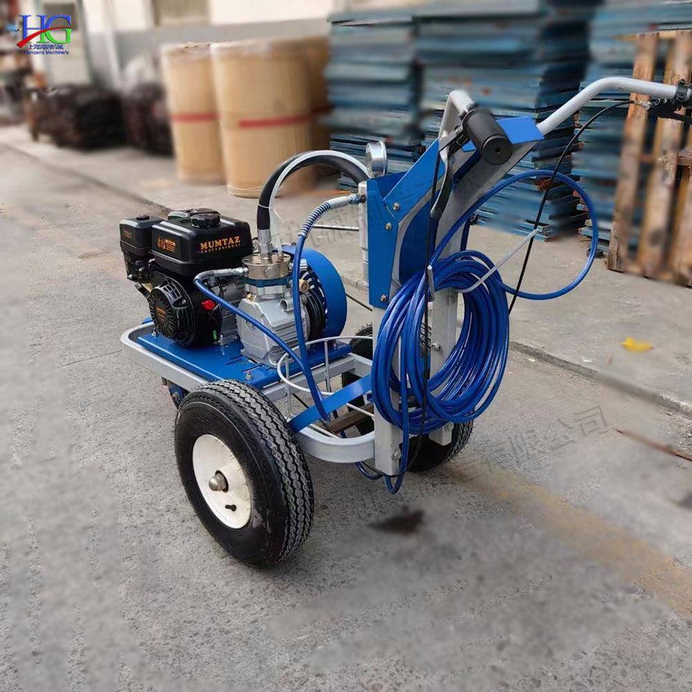 小型路面标停识喷涂手机道路冷喷划线机推300式车式位标线设备