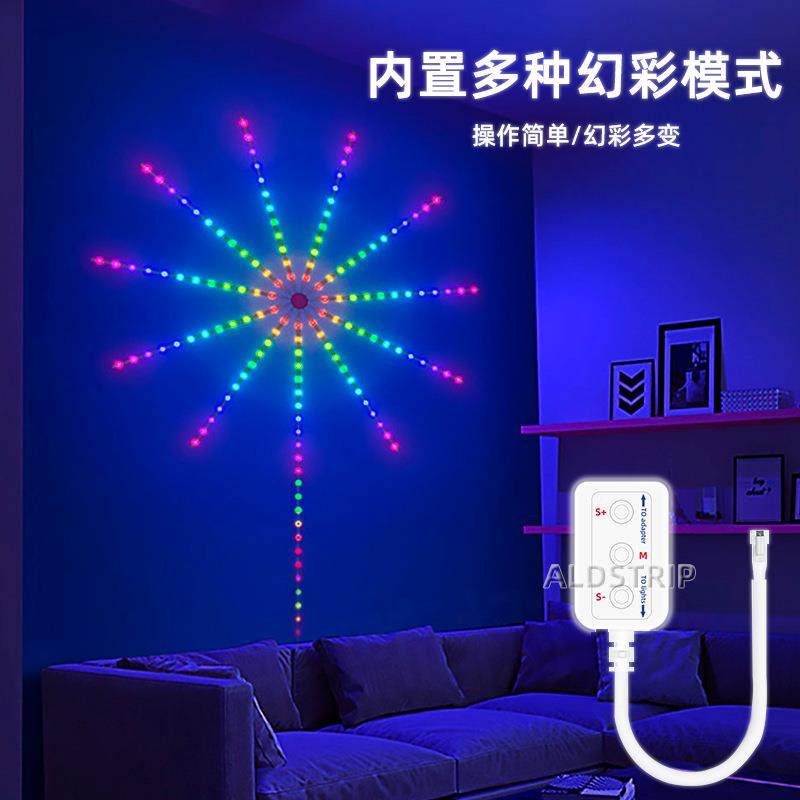 热卖led50550烟花灯带RSW低压V氛围饰流水灯跑马灯幻彩烟灯花装灯