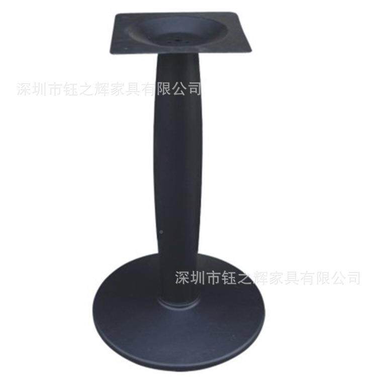 桌台架黑色桌圆底座圆底斜面盘铸铁桌圆脚温喷H-MI-005粉圆枱高脚
