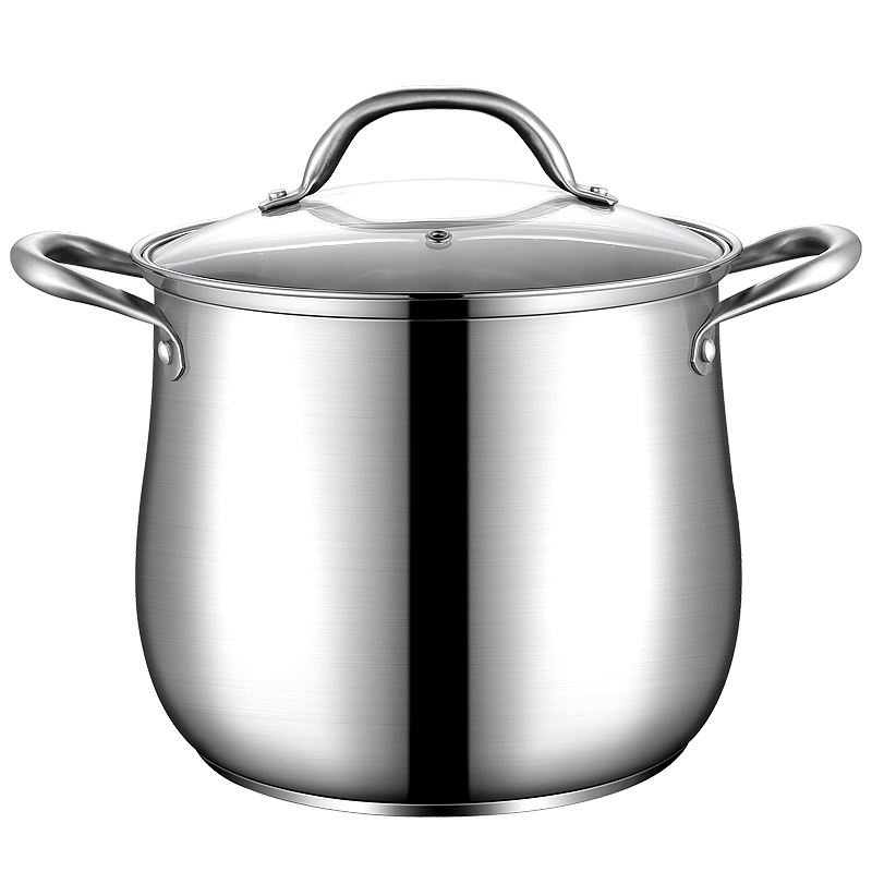汤锅30不锈钢家用加厚桶带盖拉面熬汤蒸煮锅不粘锅大容量高汤锅