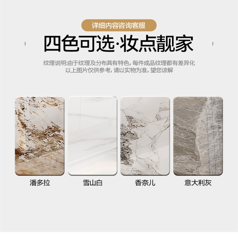 岩板餐桌椅现代简约家用小户型旋转可伸缩折叠圆形饭桌子