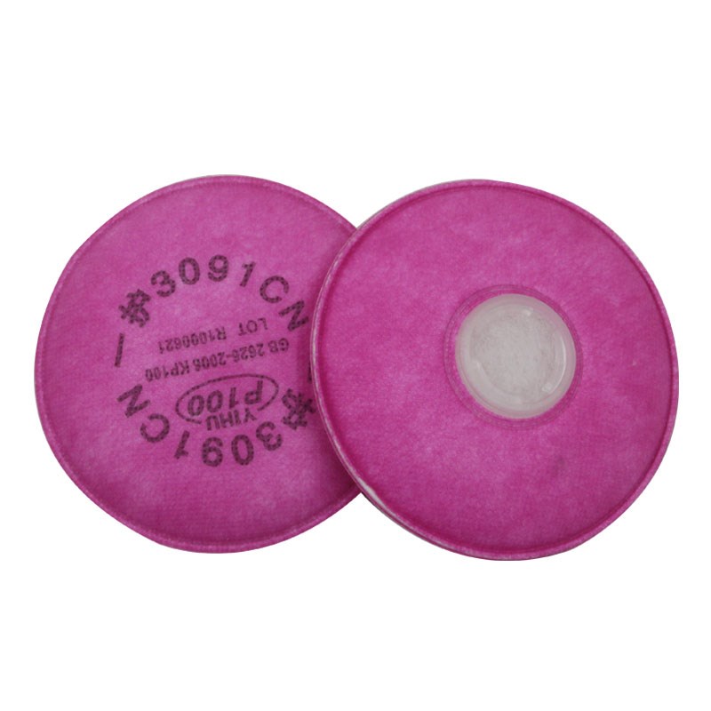 一护KN100滤棉3097CN 3091CN 防粉尘油烟滤芯防尘面具用工业粉尘