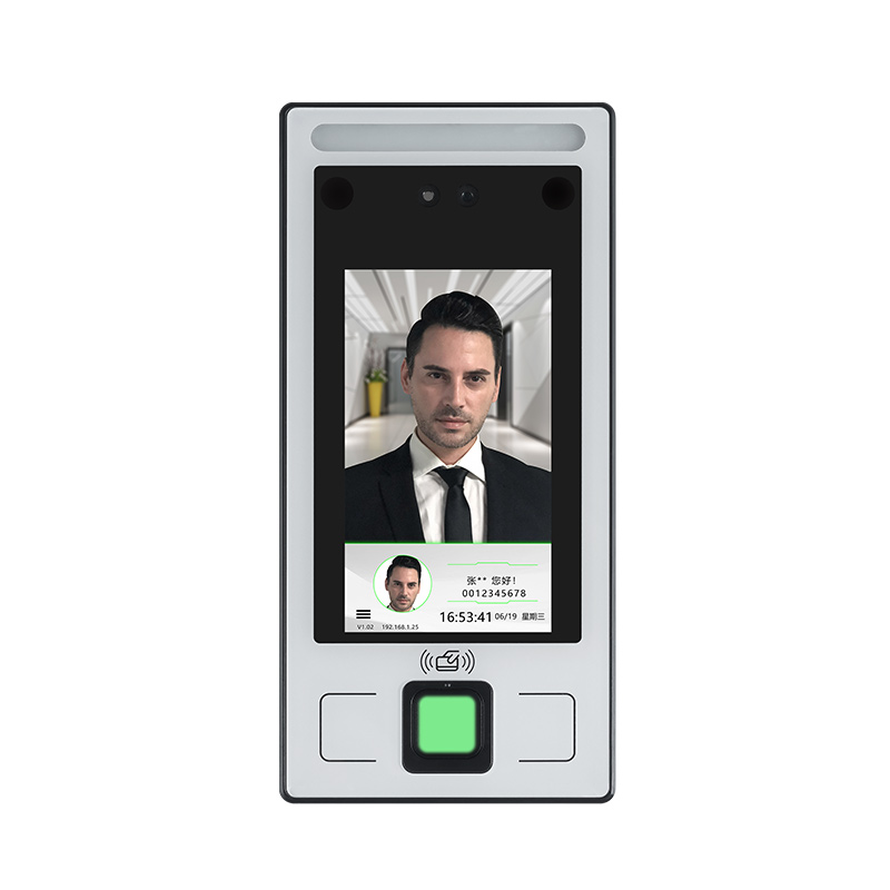 动态人脸识别门禁考勤机指纹面部门禁系统装一体机英泽FC-8T