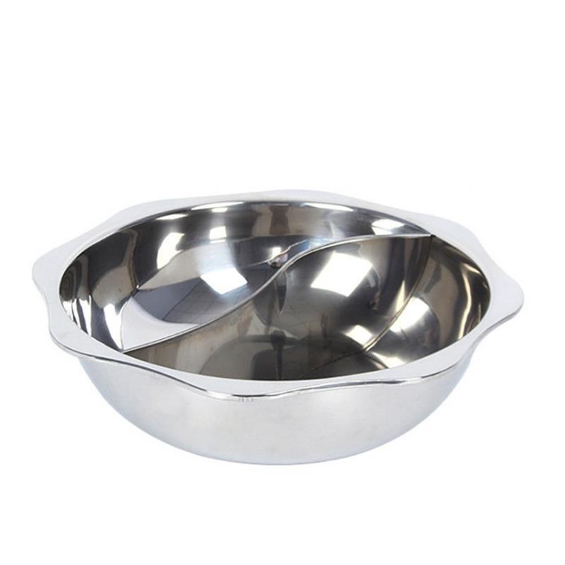 加厚电磁炉鸳鸯锅商用火锅盆太阳八角盆清汤锅加格盆小火锅