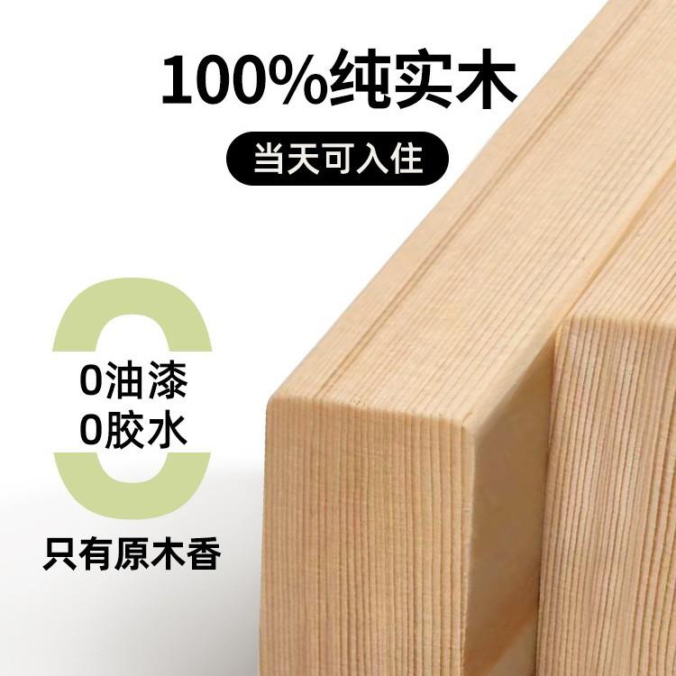 实WOA木床15米床架双人床经济型现代简18出租.房简易单人.床1.2m