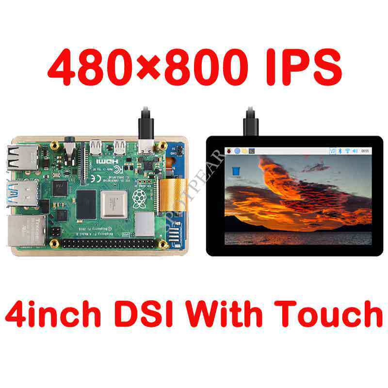 树莓派DSI 4寸LCD MIPI电容触摸显示屏 480x800