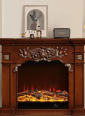 定制美式欧式壁电炉视电子仿真火17045柜米.电壁炉装饰柜家用