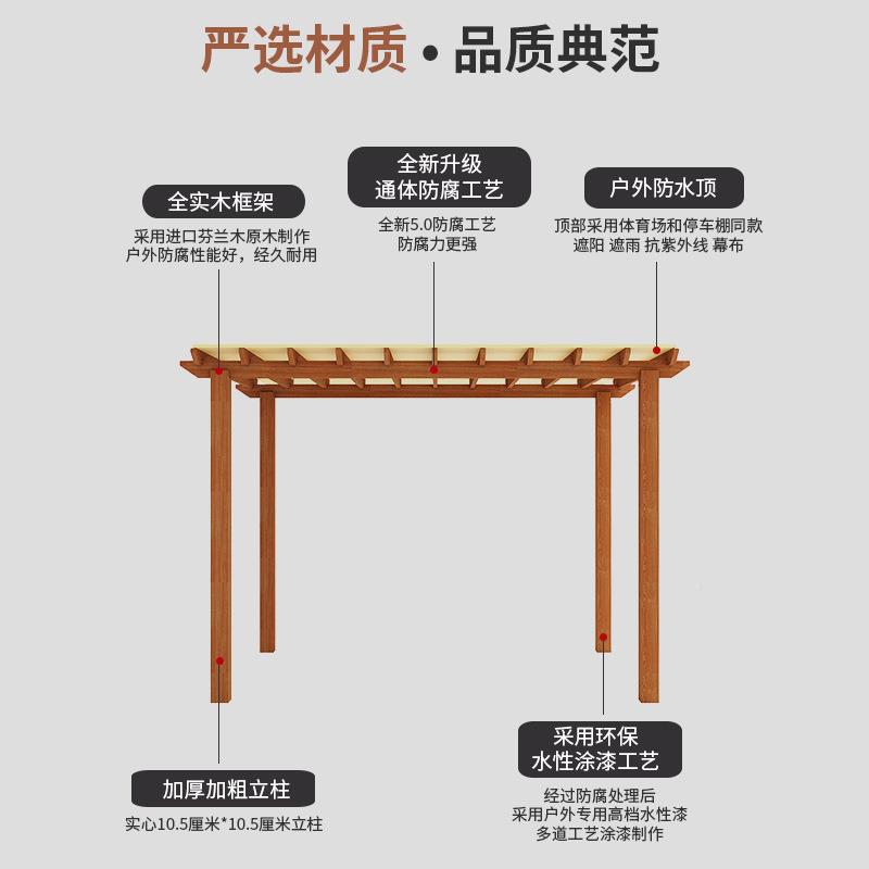 凉亭户外庭院亭网子花园MIN小院防凉腐木亭木红小院凉实亭别墅遮