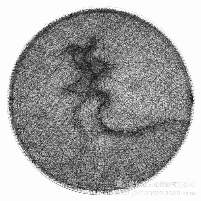 婚绕线OYA画钉子纱线庆画画成画品装饰人像
