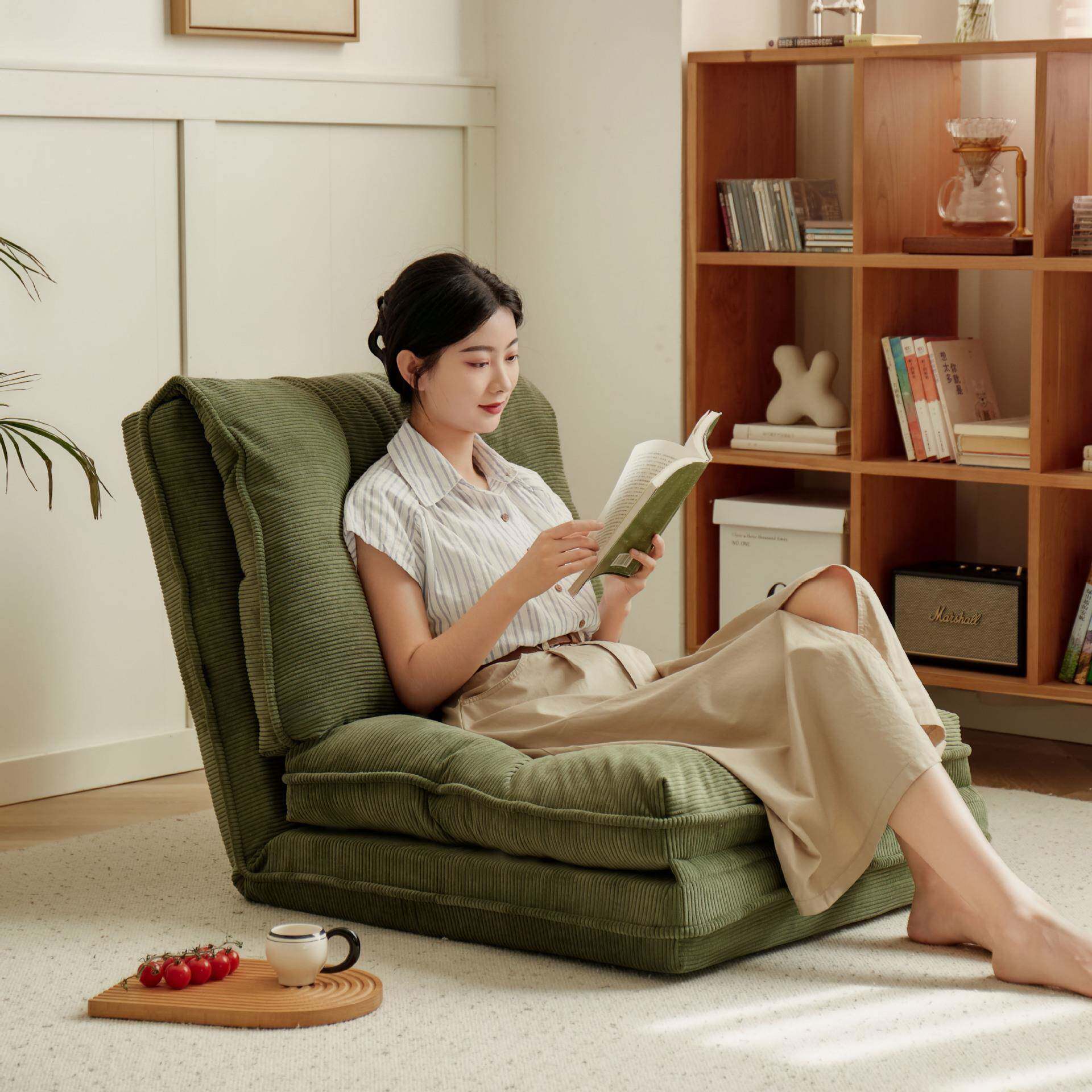 主卧懒YMQ人发沙折沙发床一体两用公寓布艺沙客厅发叠椅休闲躺椅