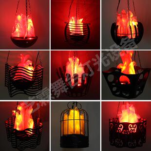 大量现货吧BVK酒KT式V用吊仿真L专ED电子火盆灯圣诞节装饰铁盆灯