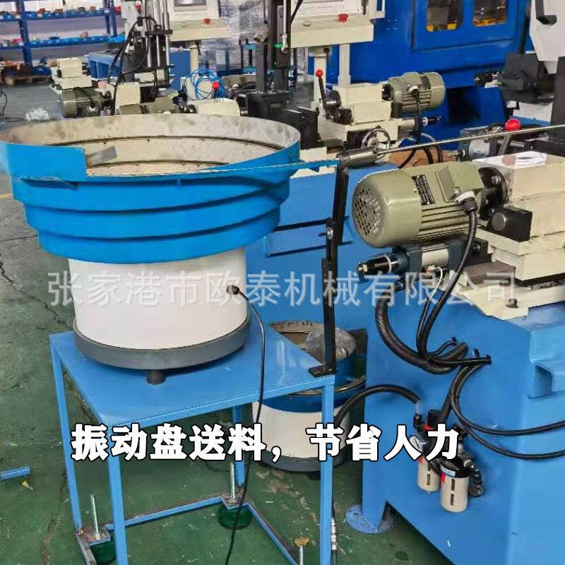 30气动双头倒角机全自动振动盘送料圆管圆棒铜管铝管去毛刺坡口机