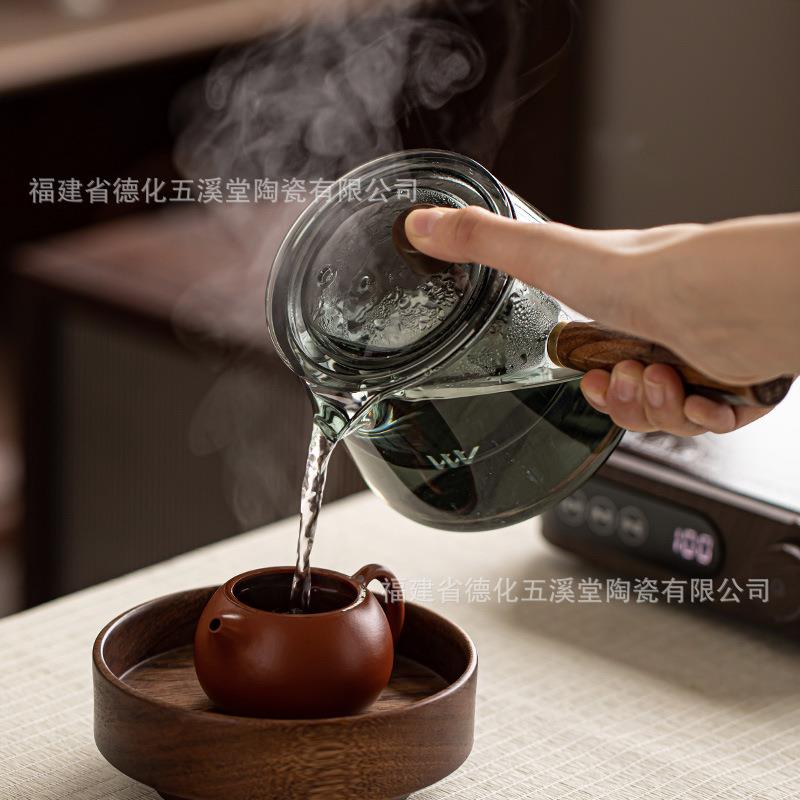 电壶JLE陶炉煮茶玻璃煮茶高家用泡茶壶装耐温玻套璃过滤侧把单壶