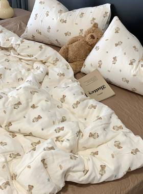 宝贝上新！婴全棉层纱AMCF类四母件套纯棉纱布宿舍三双件级套