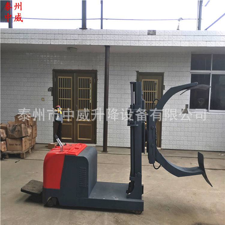 纸卷圆型电动抱夹堆高翻转叉车无腿全自动夹抱升降旋转搬运机