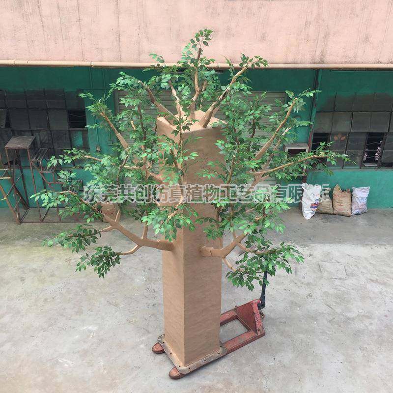 创意假树工艺品仿榕绿树XGO园酒林绿化假树叶真商场店装饰拍摄道
