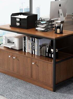 落地多公层桌边侧柜工具NQZ资收纳柜子置物架办打印机料整理储室