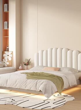 奶波浪钢ltao7538琴键床头软风包靠背油榻榻米床头靠垫卧室大靠枕