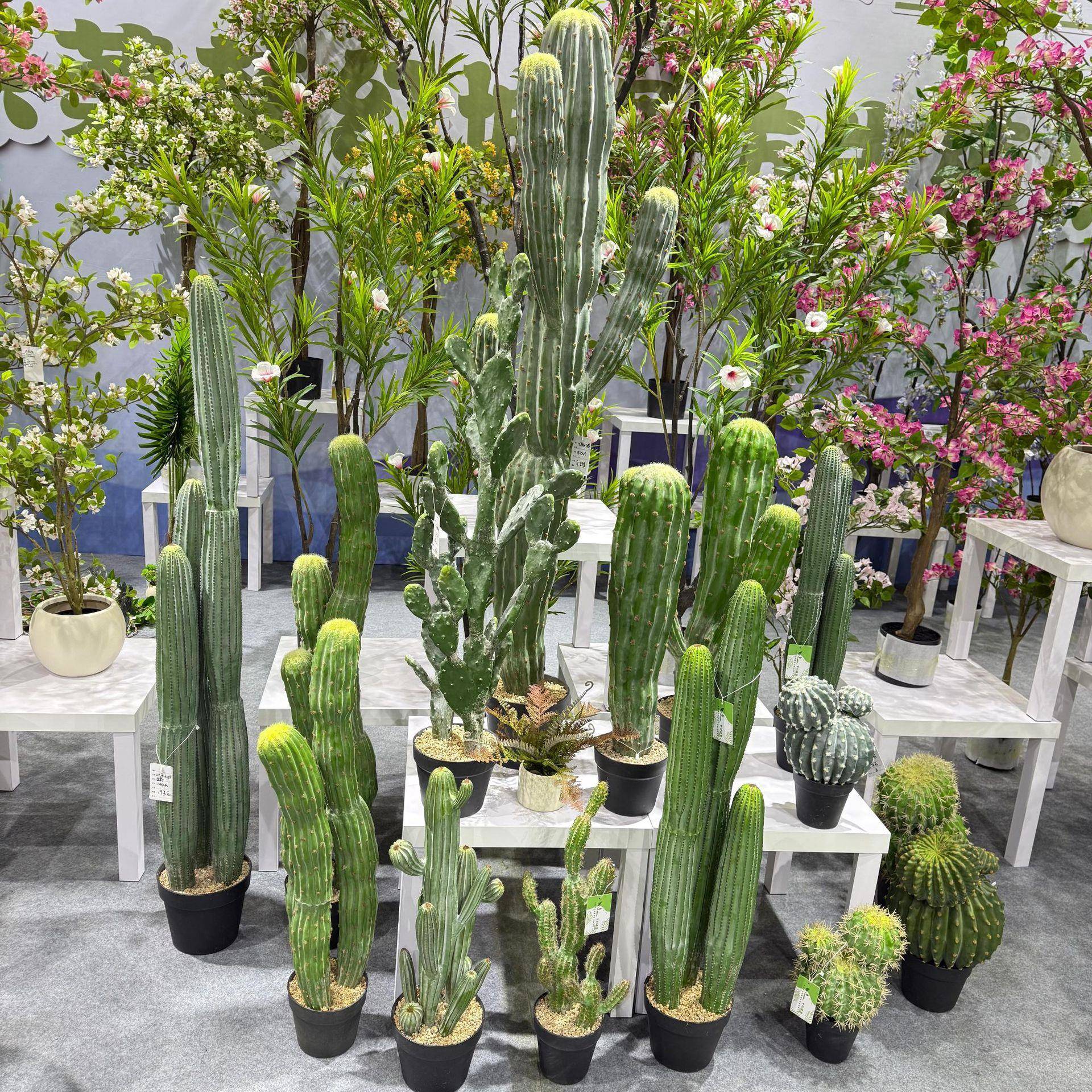 仿真仙人掌巨型仙布人掌墨西哥仙人沙PZX漠假绿盆栽橱柱植窗造景
