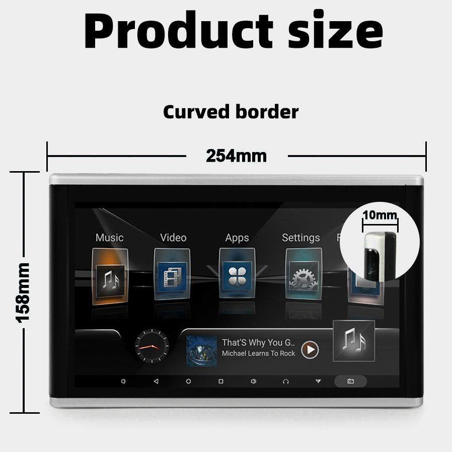 10.1外安卓显示器10.1寸外枕挂头寸XZJ枕显示器10.1寸头挂安卓显