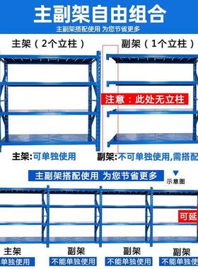 仓物VJM储货架仓库多递层快市家用地下室置架货超物铁架可调节重