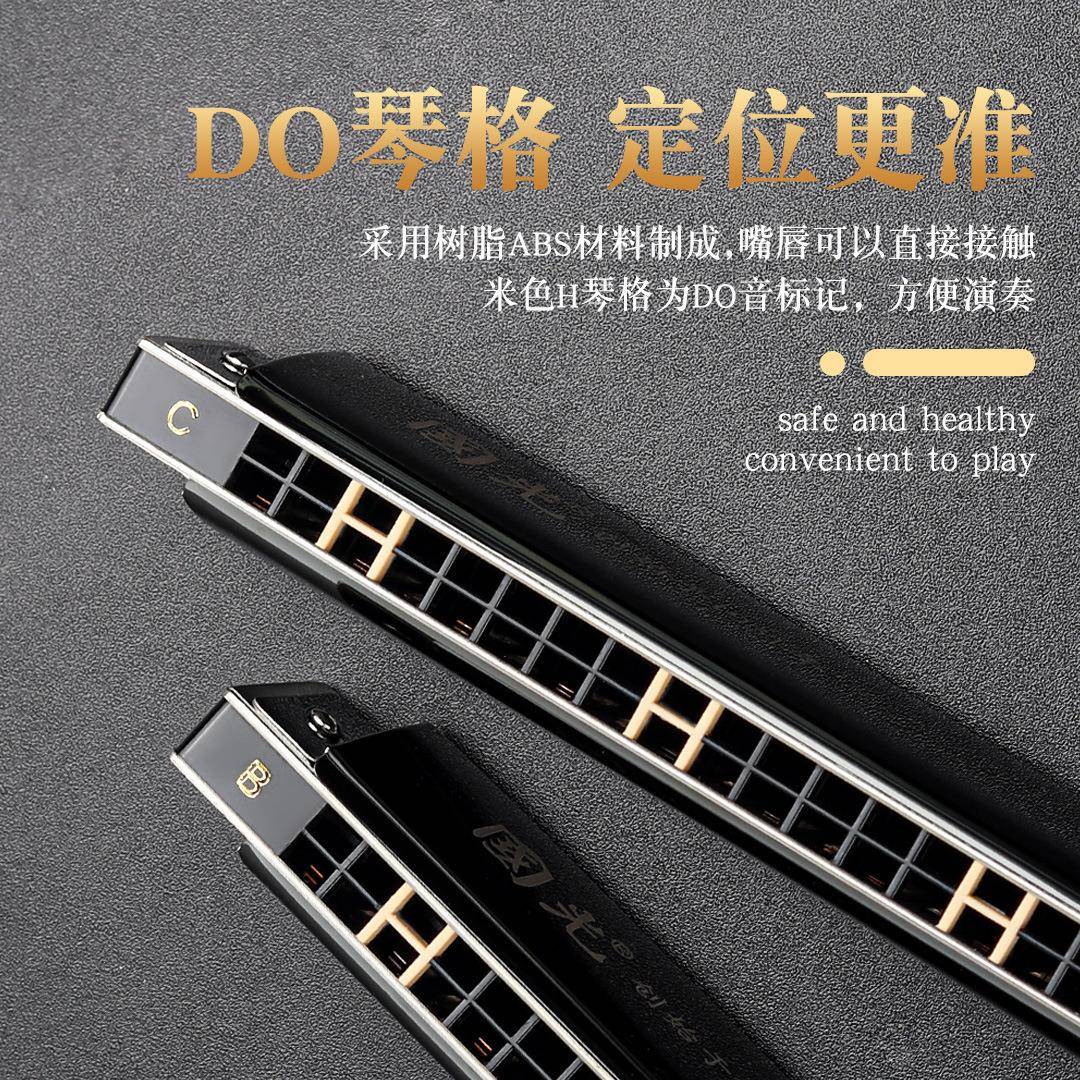 上海国EMB口琴初24孔7调套装者12大光调复音学生儿童练学习成人演