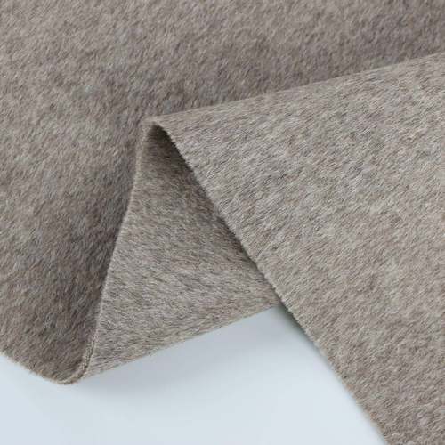 桑蚕丝兔绒羊毛混色双面呢大羊衣绒毛面料阿巴卡双面长呢面BCW尔