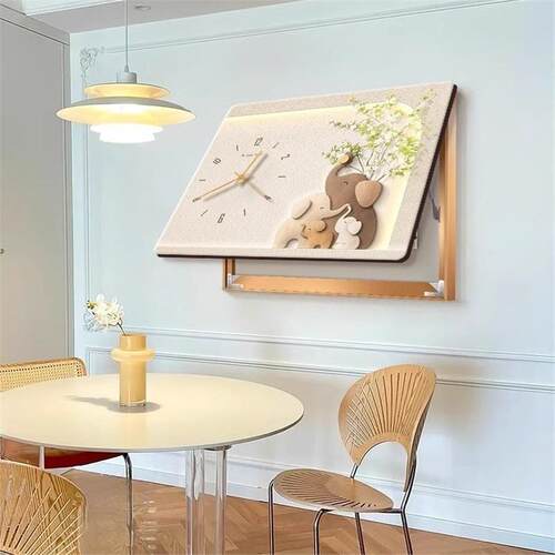 20表25新款大象电钟KST表箱钟装饰画配电箱遮挡时挂画电闸弱电箱