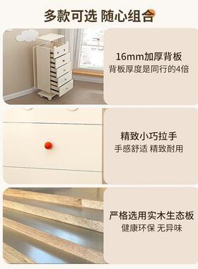 奶实木斗柜油简约五IZX斗柜玩卧室床头柜客厅沙发边柜儿童风具储
