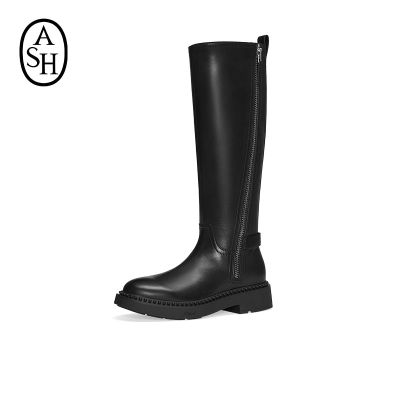 ASH女靴秋冬新款MADMAN真皮长筒靴女粗跟性感过膝长靴骑士靴,女鞋,骑士靴,淘宝优惠券,粉丝福利购,淘宝优惠卷